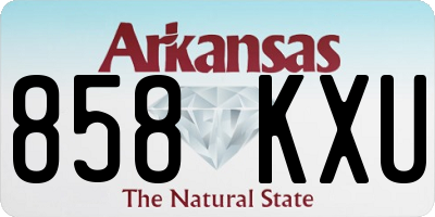 AR license plate 858KXU