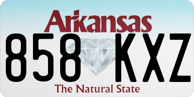 AR license plate 858KXZ