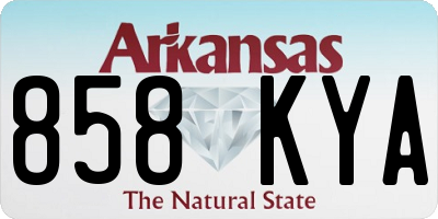 AR license plate 858KYA