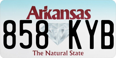 AR license plate 858KYB