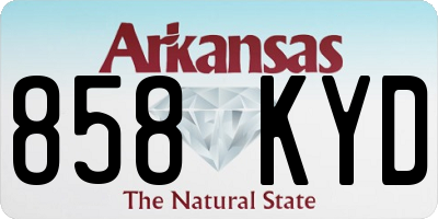 AR license plate 858KYD