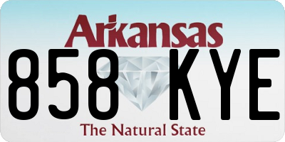AR license plate 858KYE