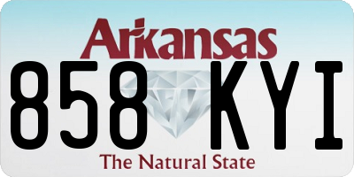 AR license plate 858KYI