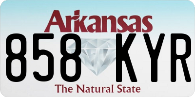 AR license plate 858KYR