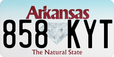 AR license plate 858KYT