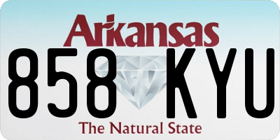 AR license plate 858KYU