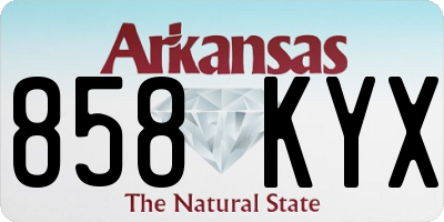 AR license plate 858KYX
