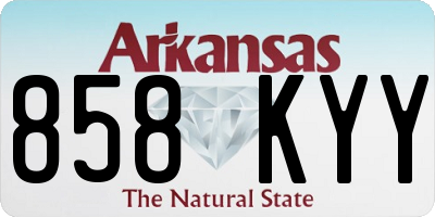 AR license plate 858KYY