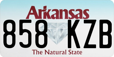 AR license plate 858KZB