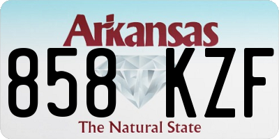 AR license plate 858KZF