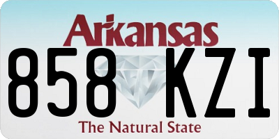 AR license plate 858KZI