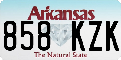 AR license plate 858KZK