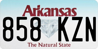 AR license plate 858KZN