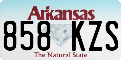 AR license plate 858KZS