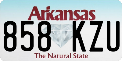 AR license plate 858KZU