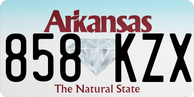 AR license plate 858KZX