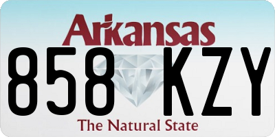 AR license plate 858KZY