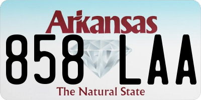AR license plate 858LAA