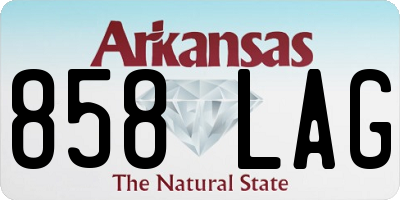 AR license plate 858LAG