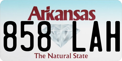 AR license plate 858LAH