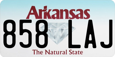 AR license plate 858LAJ
