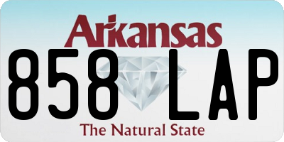 AR license plate 858LAP