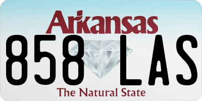 AR license plate 858LAS