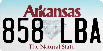 AR license plate 858LBA