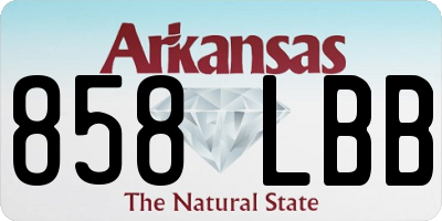 AR license plate 858LBB