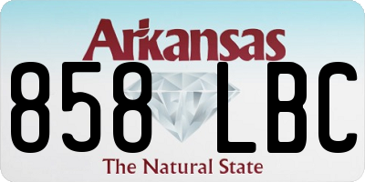 AR license plate 858LBC