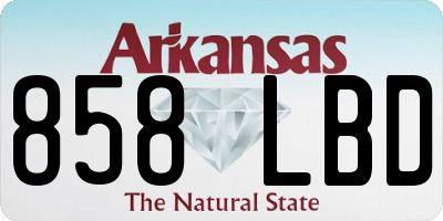 AR license plate 858LBD