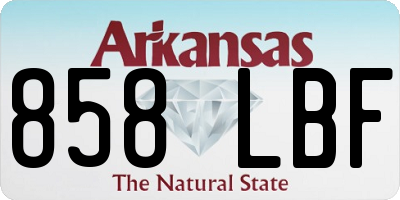 AR license plate 858LBF