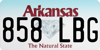 AR license plate 858LBG