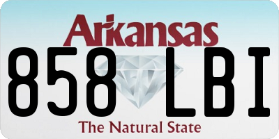 AR license plate 858LBI