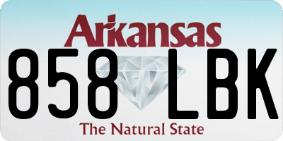 AR license plate 858LBK