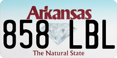 AR license plate 858LBL
