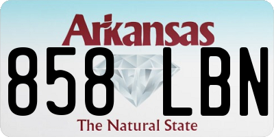 AR license plate 858LBN