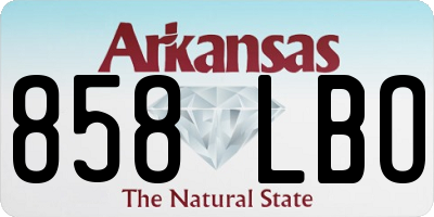 AR license plate 858LBO