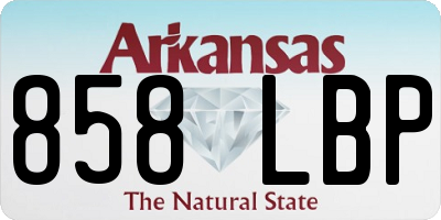 AR license plate 858LBP