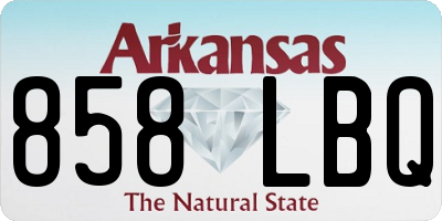 AR license plate 858LBQ