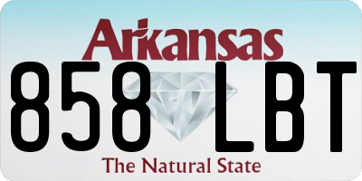 AR license plate 858LBT