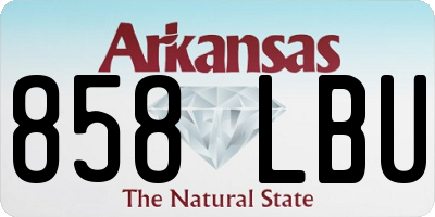 AR license plate 858LBU