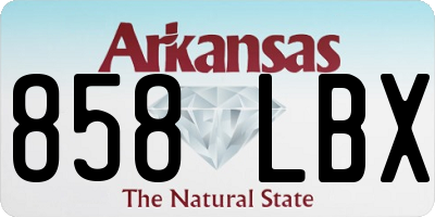 AR license plate 858LBX