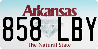 AR license plate 858LBY