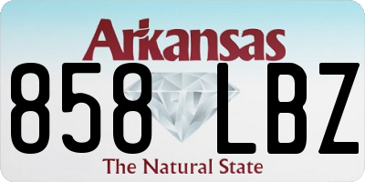 AR license plate 858LBZ