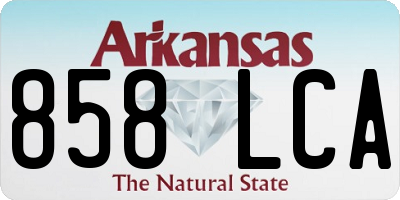AR license plate 858LCA