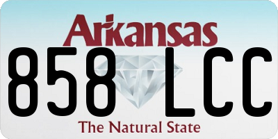AR license plate 858LCC