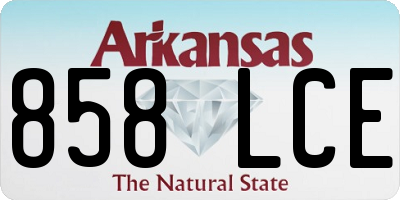 AR license plate 858LCE