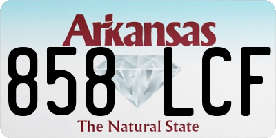 AR license plate 858LCF