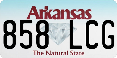 AR license plate 858LCG